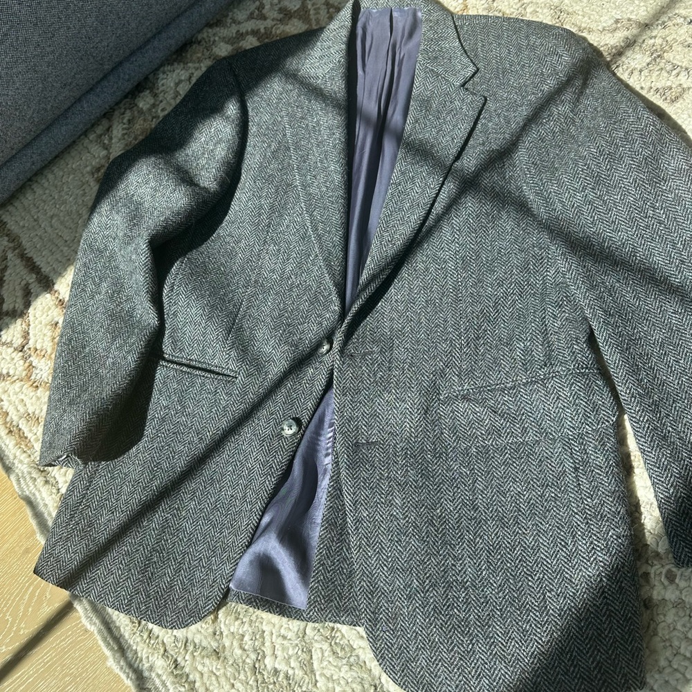 Vintage Wool herringbone Blazer